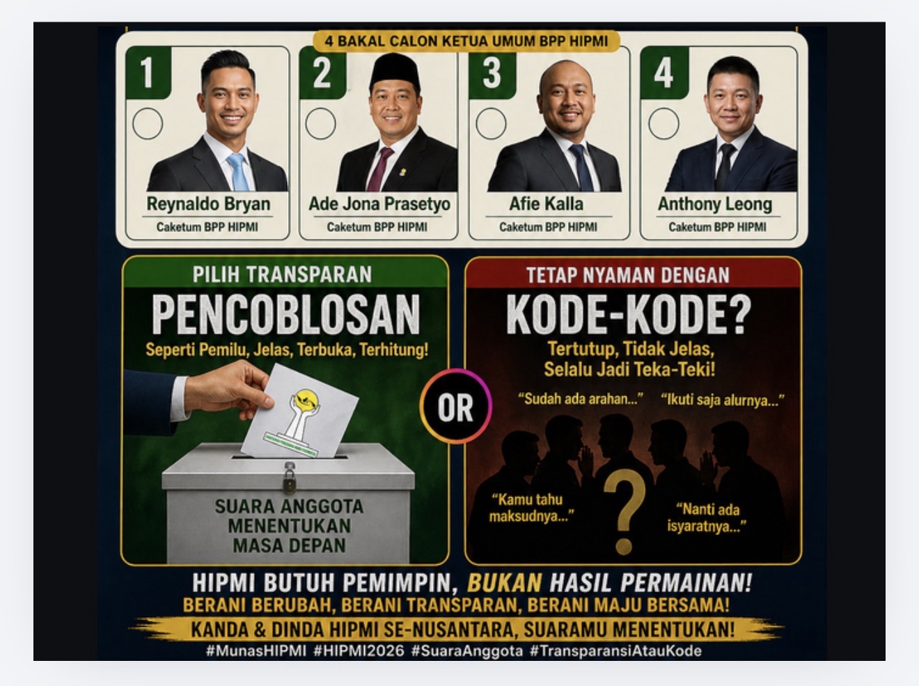 Munas XVIII HIPMI: Antara “Kode-Kode” Lama dan Tuntutan Transparansi, Anggota Mulai Bersuara