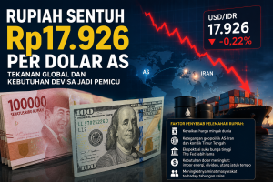 Rupiah Tembus Rp17.926 per Dolar AS, Tekanan Global dan Kebutuhan Devisa Jadi Pemicu